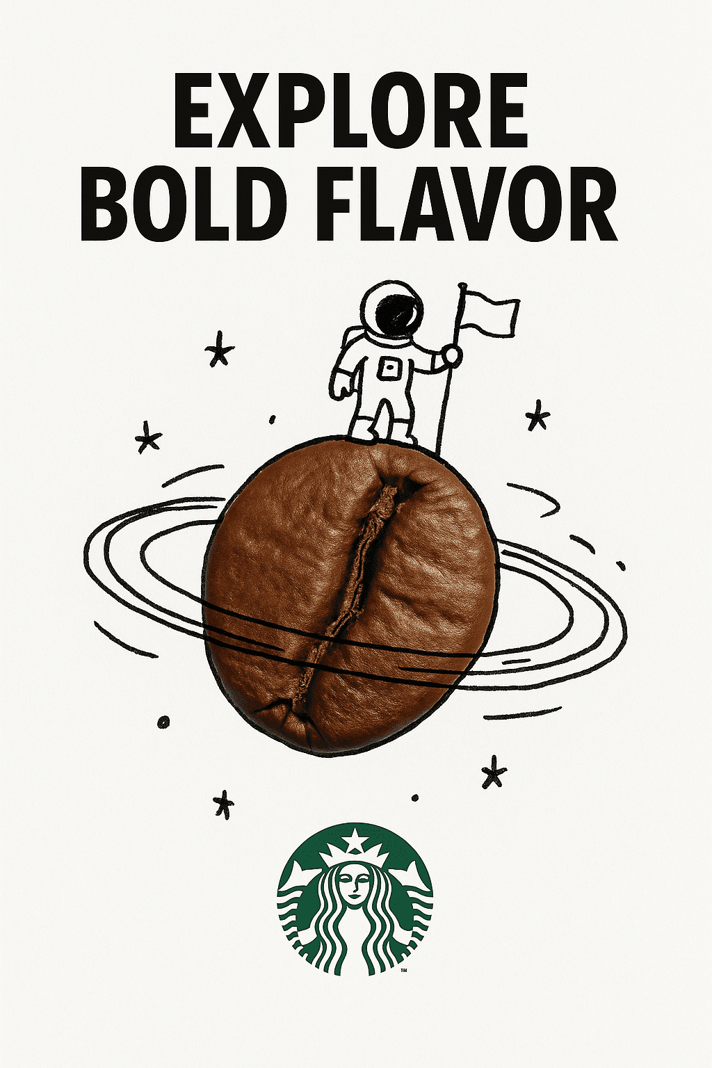 Creative Ad with Real Object and Hand-Drawn Doodle