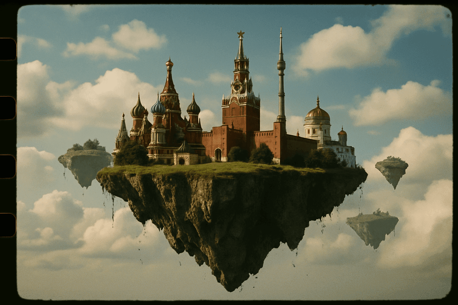 35mm Film Style Flying Island